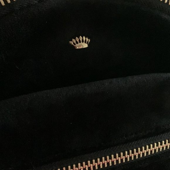Juicy Couture Girls Faux Fur Backpack Bag Black‎ Texture Furry Fuzzy